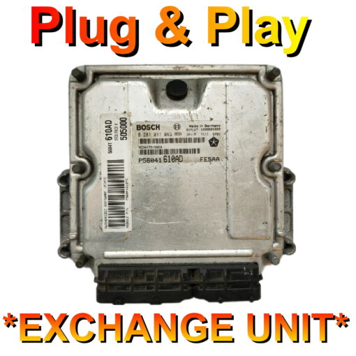 Jeep Cherokee ECU 0281011063 | P56041610AD | Plug+Play | Exchange Unit