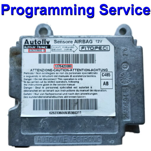 Peugeot Bipper - Fiat Fiorino Airbag ECU Autoliv 626233600D | 1376420080 | Programming / Reset / Repair Service