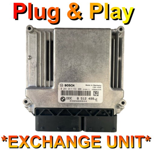 BMW ECU Bosch EDC17C06 | 0281017551 | DDE8512499 | Plug+Play Exchange Unit