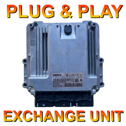 Citroen Peugeot ECU Bosch EDC16CP39 | 0281012478 | 9663731480 | Plug+Play Exchange unit