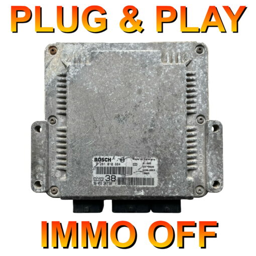 Citroen Peugeot ECU Bosch EDC15C2 | 0281010884 | 9645534780 | 38 | Plug+Play IMMO OFF