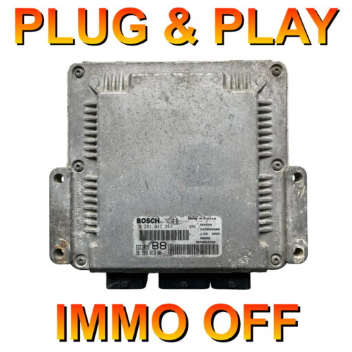 Citroen Peugeot ECU Bosch EDC15C2 | 0281011247 | 9650931380 | 88 | Plug+Play IMMO OFF