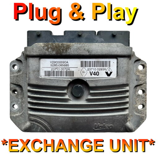 Renault ECU Valeo V40 | 237100572R | 237100293R | V29006690A | Plug+Play Exchange unit