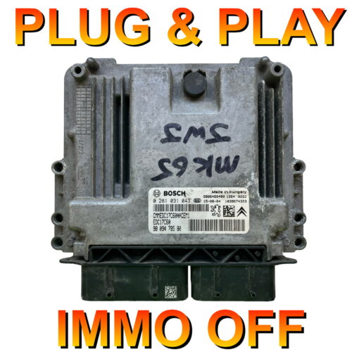 Peugeot Citroen ECU Bosch EDC17C60 | 0281031043 | 9809478580 | Plug+Play IMMO OFF!