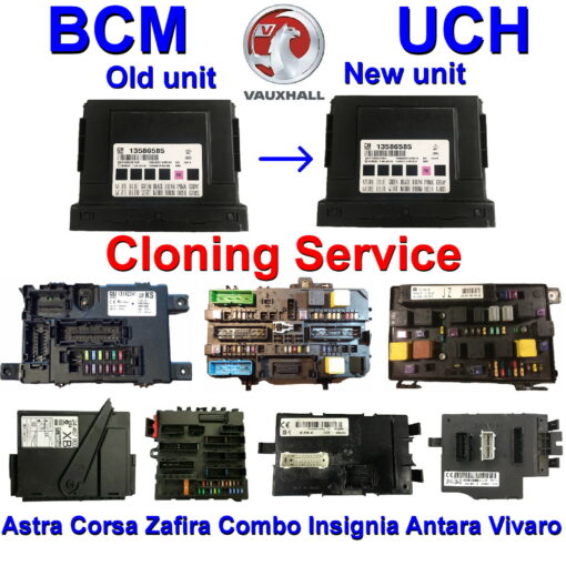 Vauxhall | Corsa | Meriva | Astra | Vectra | Zafira | Vivaro | Antara BCM Cloning service