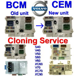 Volvo S40 V40 V50 S60 V60 XC60 V70 XC70 S80 XC90 BCM CEM Module Programming Service