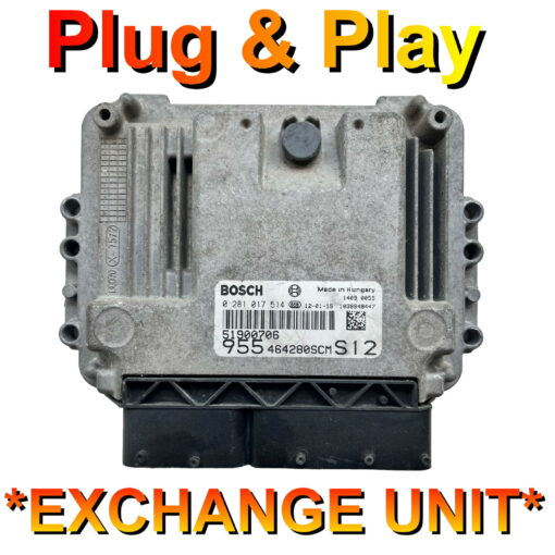 Alfa ECU Bosch EDC16C39 | 0281017514 | 51900706 | 955 | Plug+Play Exchange unit