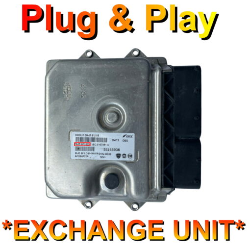 Fiat Doblo Marelli ECU MJD8F3.D3 | 55246936 | HW1FP | Plug+Play Exchange unit