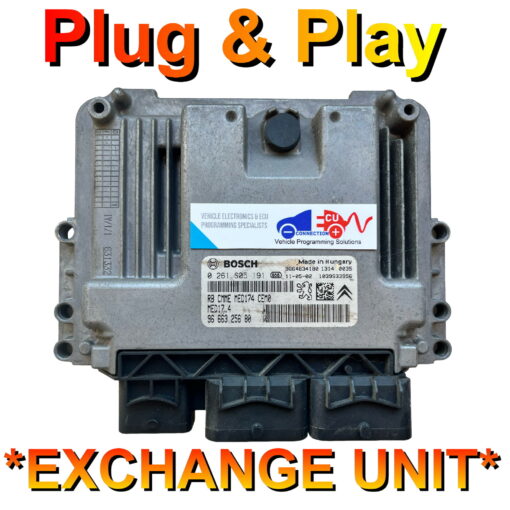 Peugeot Citroen ECU Bosch 0261S05191 | 9666325680 Plug+Play Exchange Unit