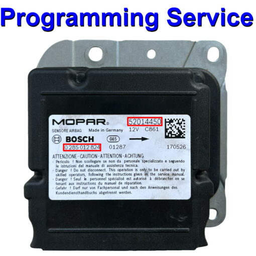 Vauxhall Combo Airbag ECU Bosch 0285012824 | 52014450 - Programming / Reset / Repair Service
