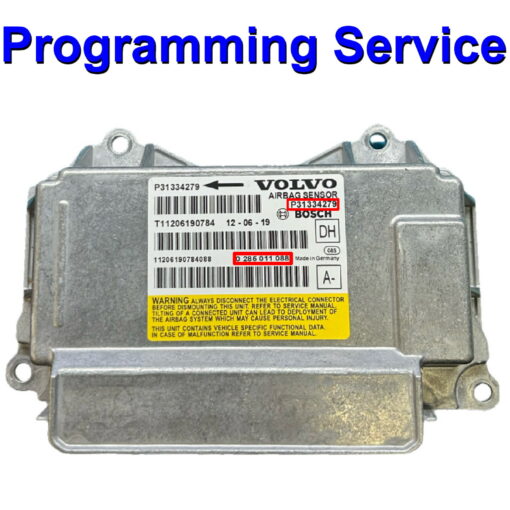 Volvo XC60 Airbag Bosch ECU 0285011088 |  P31334279 - Programming / Reset / Repair Service