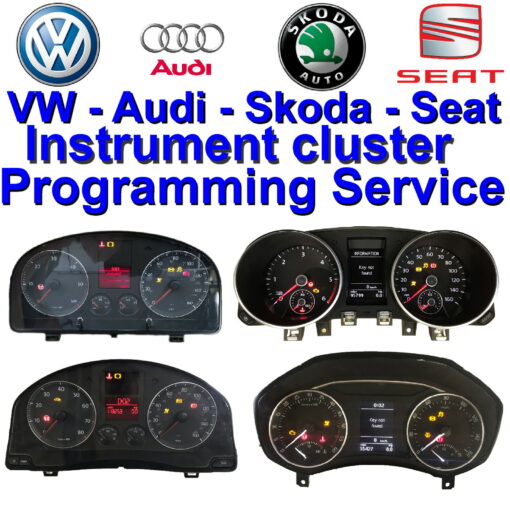 VW Audi Skoda Seat Various Instrument cluster Programming Service