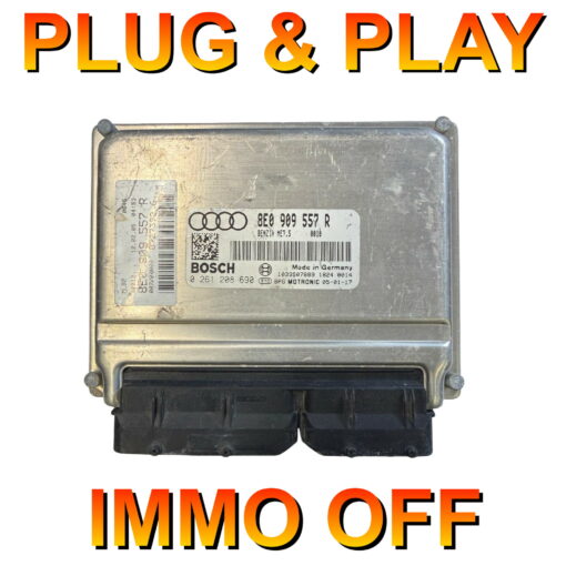 Audi A4 ECU 8E0909557R | 0261208690 | ME7.5 | Plug+Play Immo off