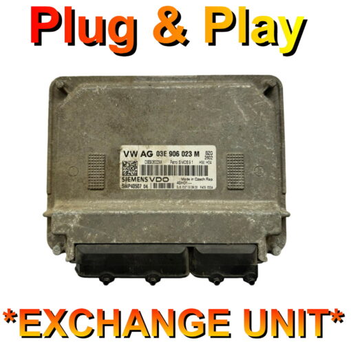 VW Audi Seat Skoda ECU 03E906023M | 5WP40507 | SIMOS9.1 | Plug+Play Exchange unit