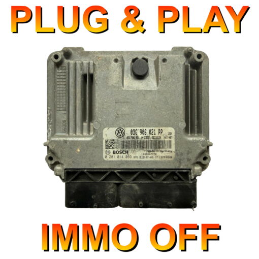VW ECU Bosch EDC16U34 | 0281014063 | 03G906021PP | Plug+Play Immo off