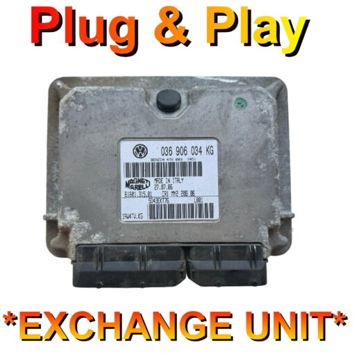 VW Audi Seat Skoda ECU Magneti Marelli 036906034KG | IAW4TV.KG | Plug+Play - Exchange unit
