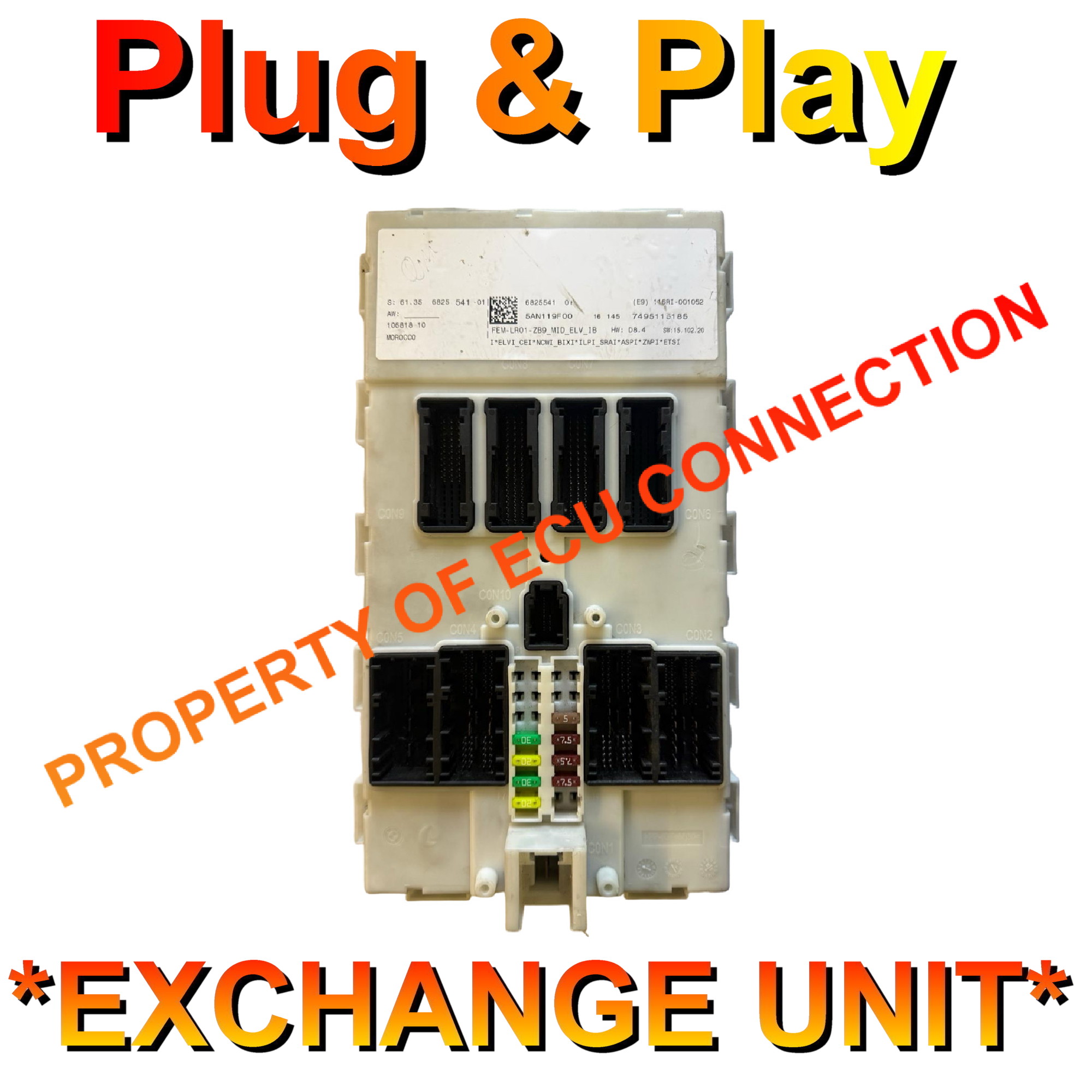 BMW FEM BDC BCM | 61.35 6825 541 | Plug+Play Exchange Unit