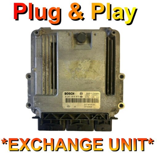 Renault ECU Bosch 0281019075 | 237101074R | EDC17C42 | Plug+Play Exchange unit