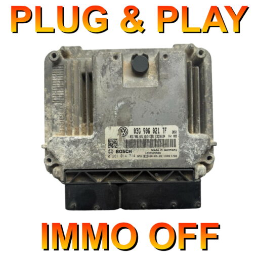 VW Skoda ECU Bosch 0281014714 | 03G906021TF | EDC16U34 | Plug+Play Immo off 'Free running'