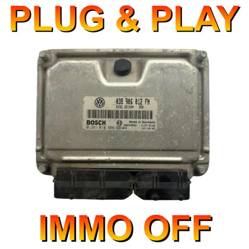 VW Audi Seat Skoda ECU Bosch 0281010686 | 038906012FN | EDC15VM+ | Plug+Play Immo off 'Free running'