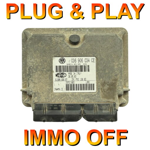 VW Golf MK4 1.6 Magneti Marelli ECU IAW4MV.CE | 036906034CE | Plug+Play Immo off 'Free running'
