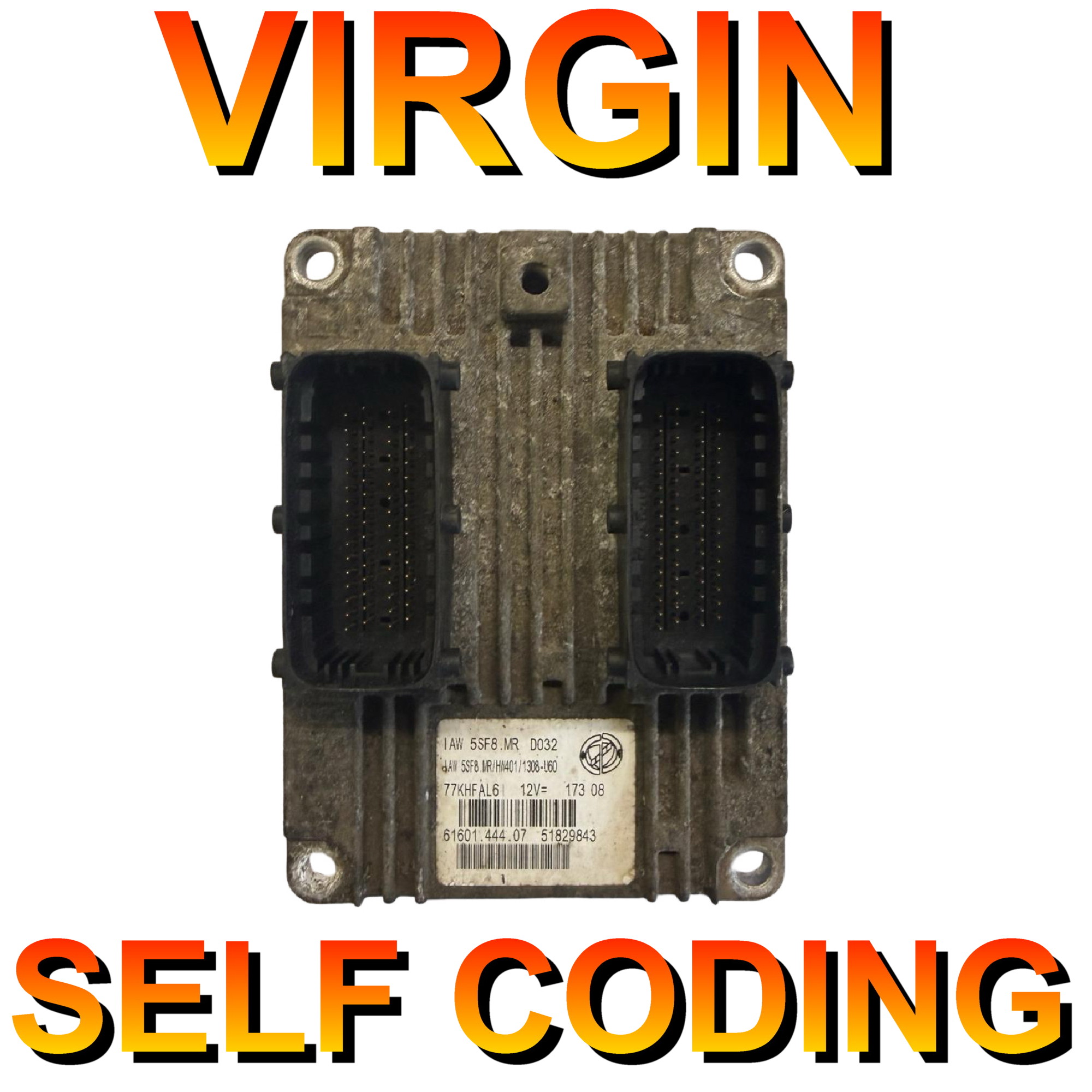 Fiat 500 ECU Magneti Marelli IAW5SF8.MR | 51829843 | HW401 | Plug+Play (VIRGIN - SELFCODING)