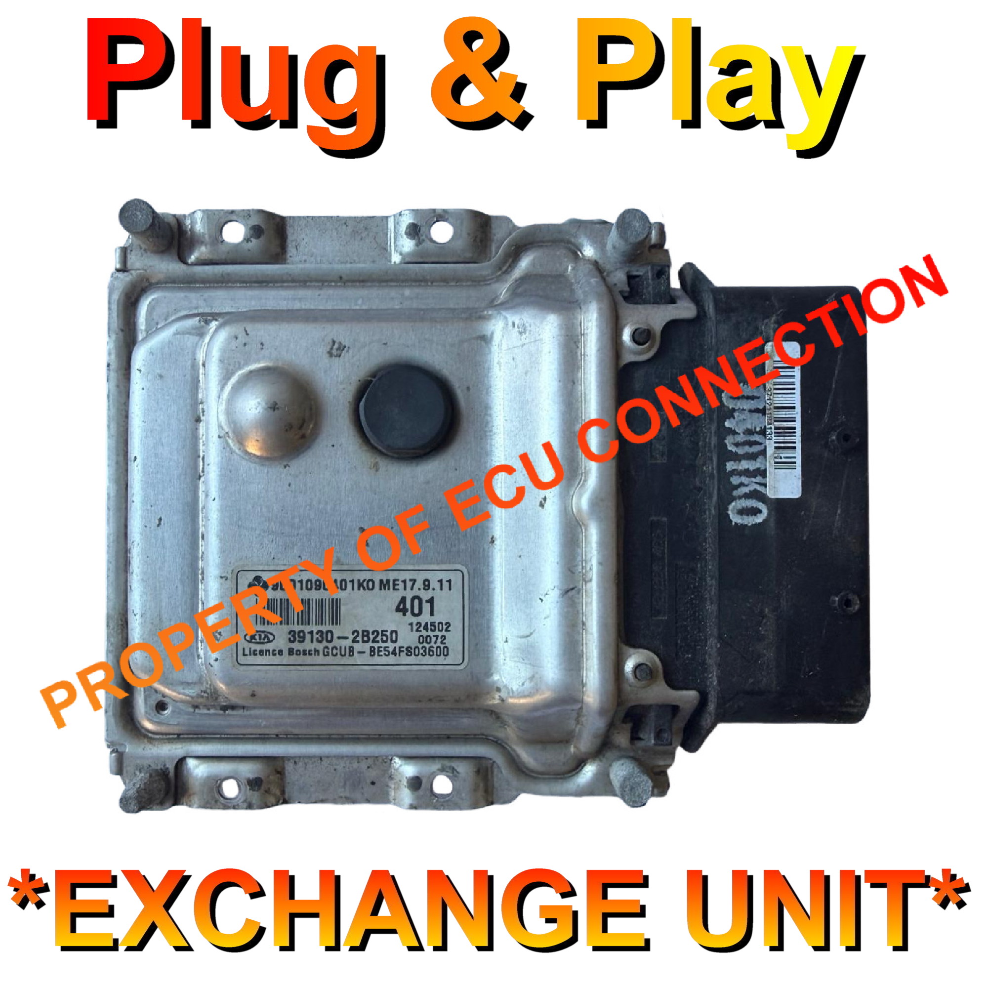 Kia ECU 9001090401KO | 39130-2B250 | ME17.9.11 | Plug+Play Exchange unit