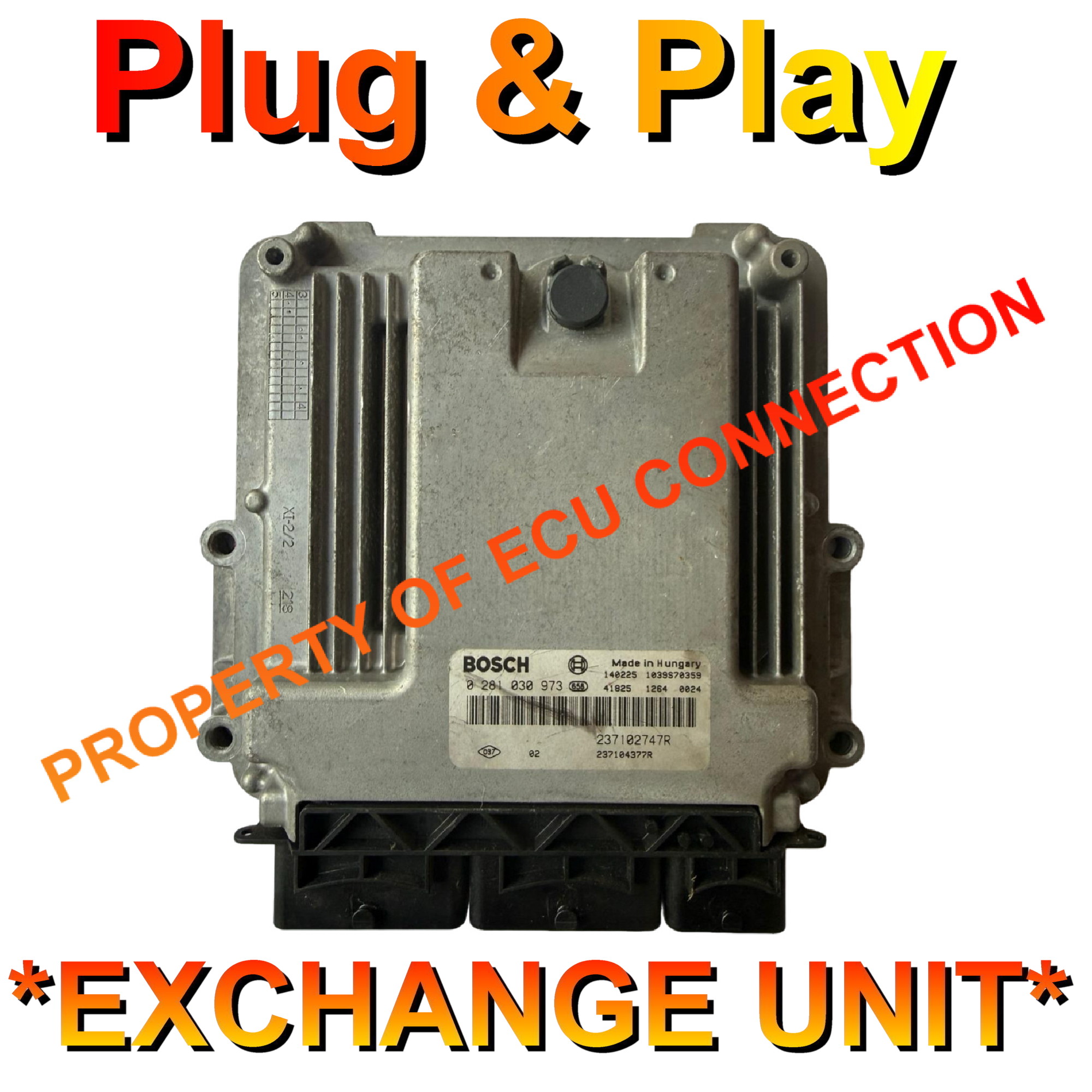 Renault Bosch ECU | 0281030973 | 237102747R | EDC17C42 | Plug+Play Exchange unit