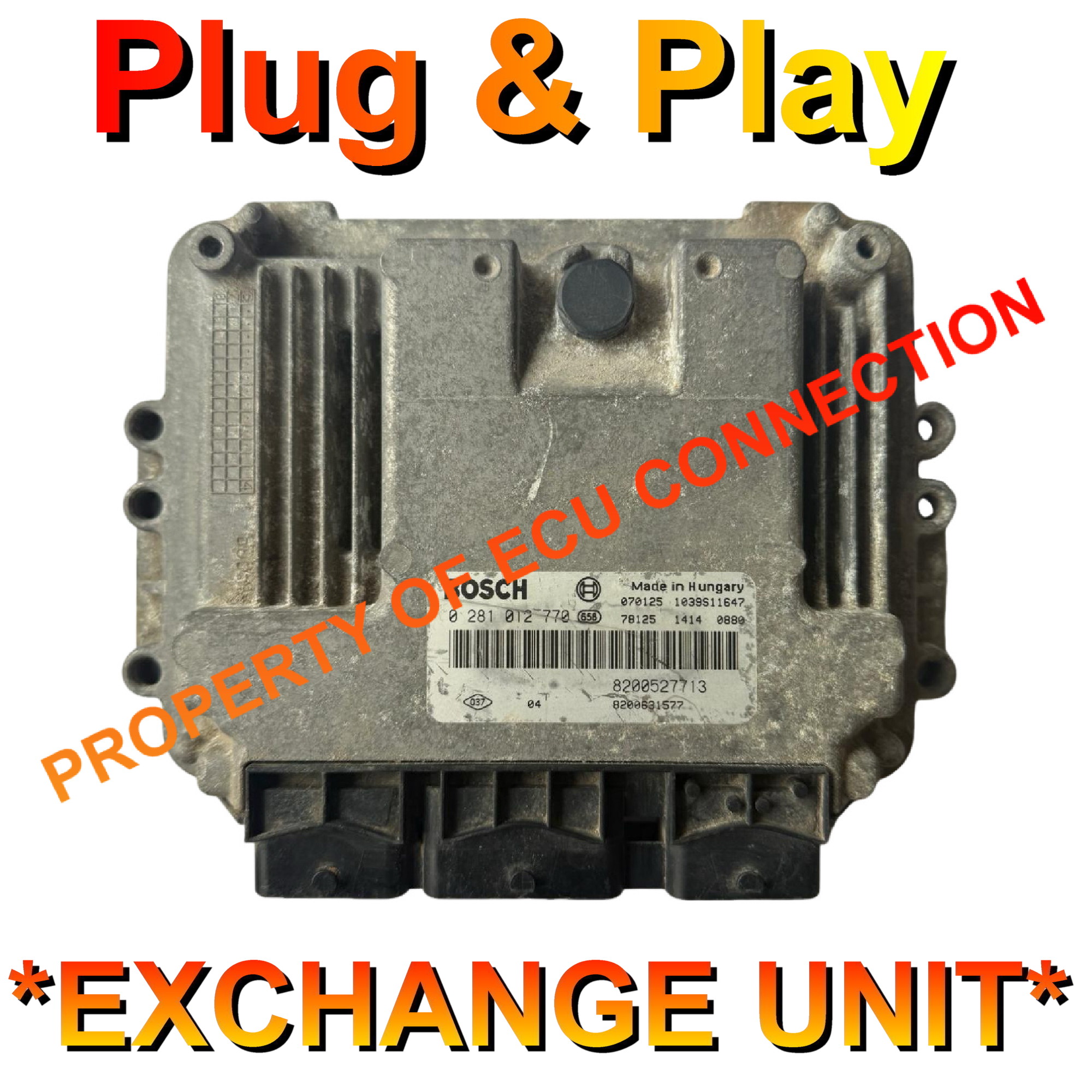 Renault Laguna Bosch ECU 0281012770 | 8200527713 | EDC16C3 | Plug+Play Exchange unit