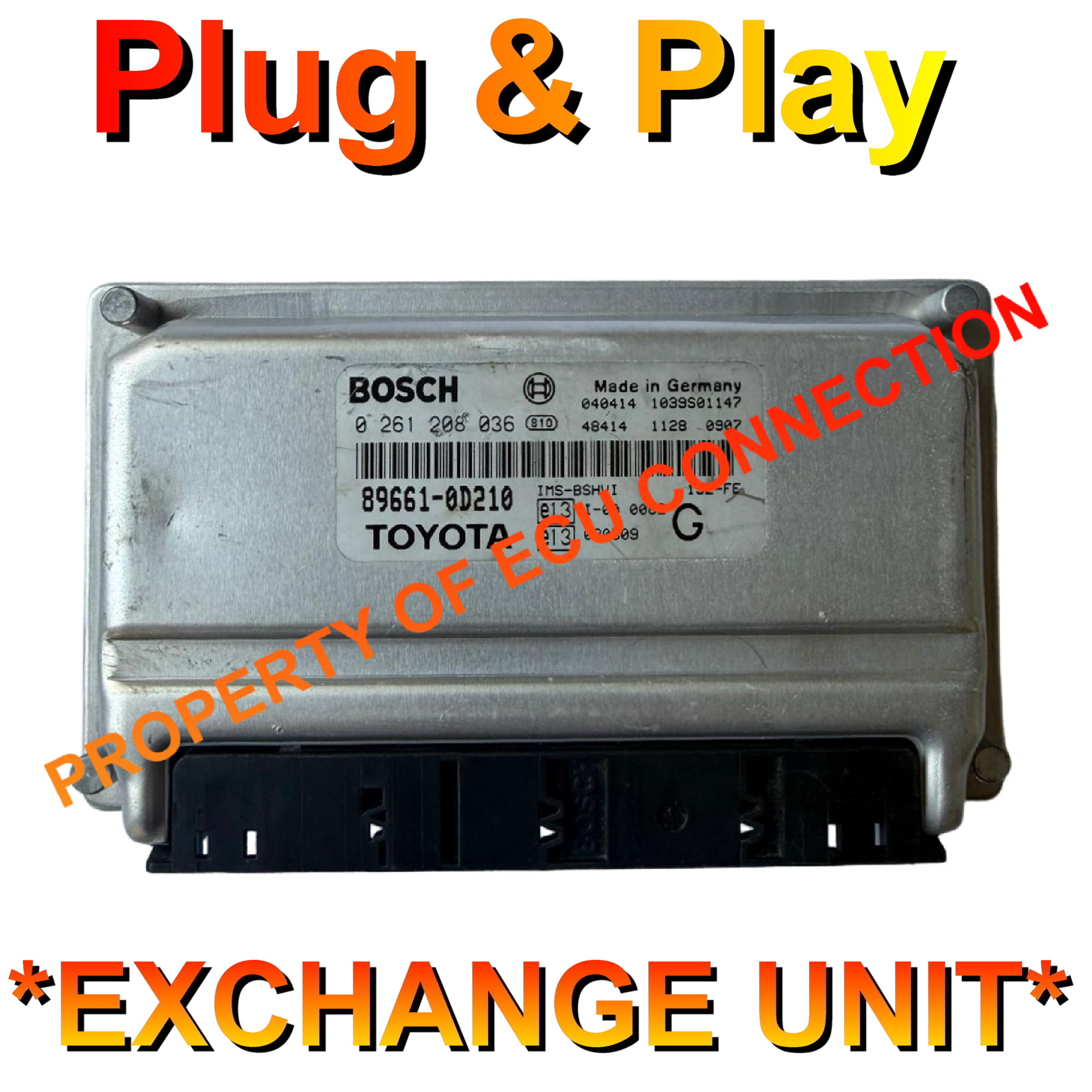 Toyota ECU 0261208036 | 89661-0D210 | G | M7.9.4 | Plug+Play Exchange unit