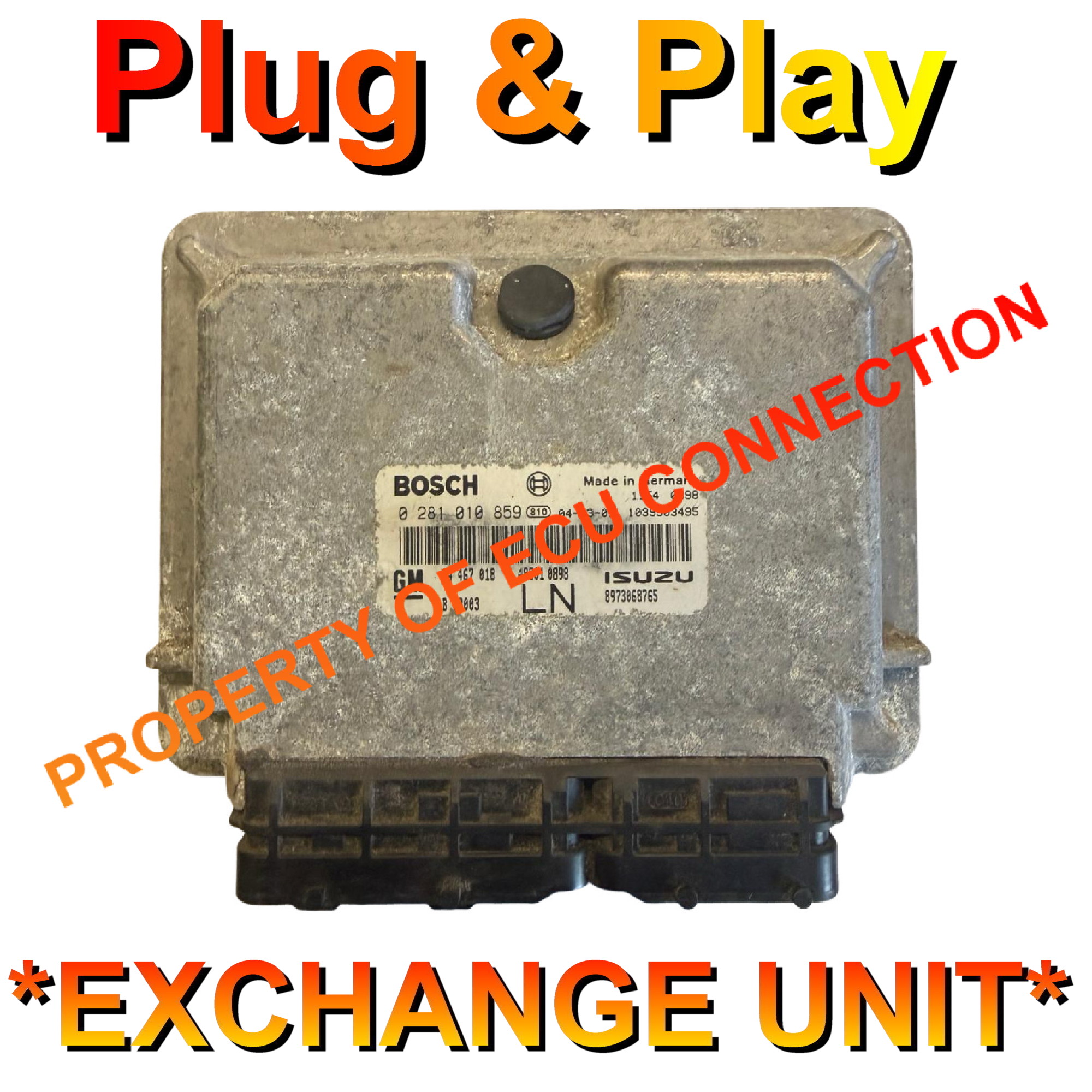 Vauxhall Opel Bosch ECU | 0281010859 | LN | EDC15C7 | Plug+Play Exchange Unit