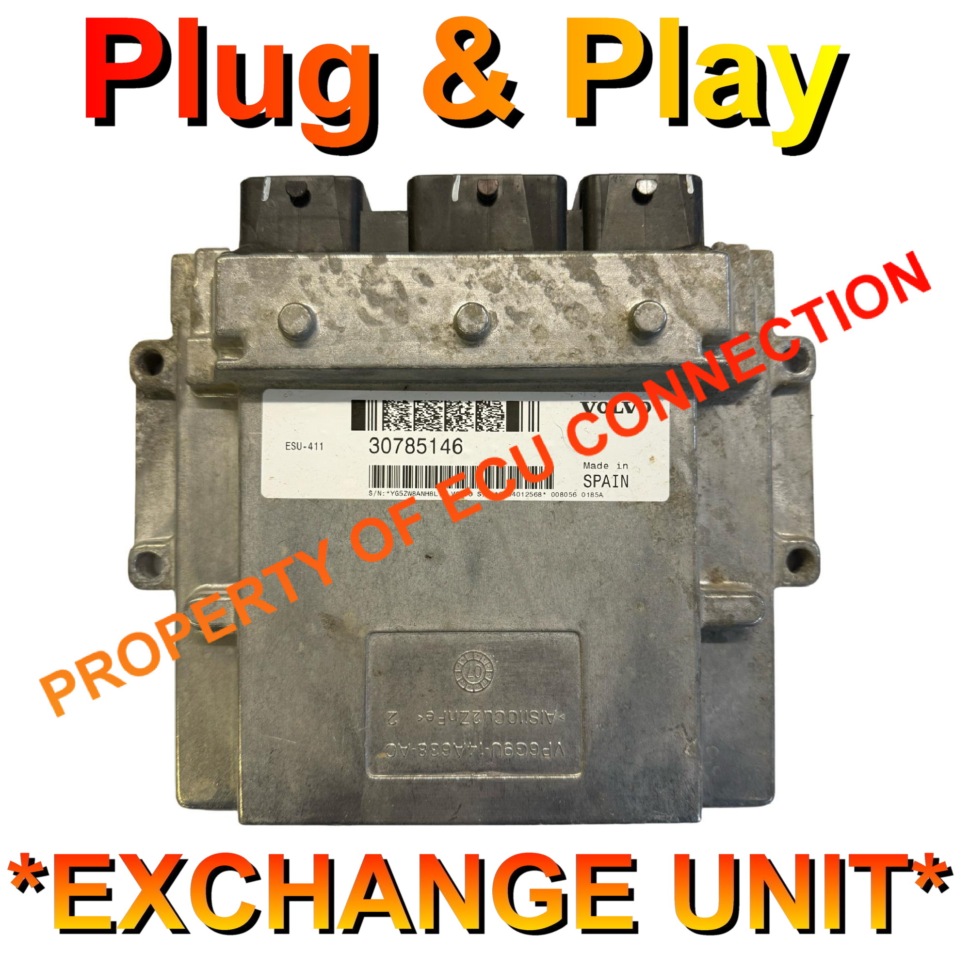 Volvo ECU | 30785146 | ESU-411 | Plug+Play Exchange unit
