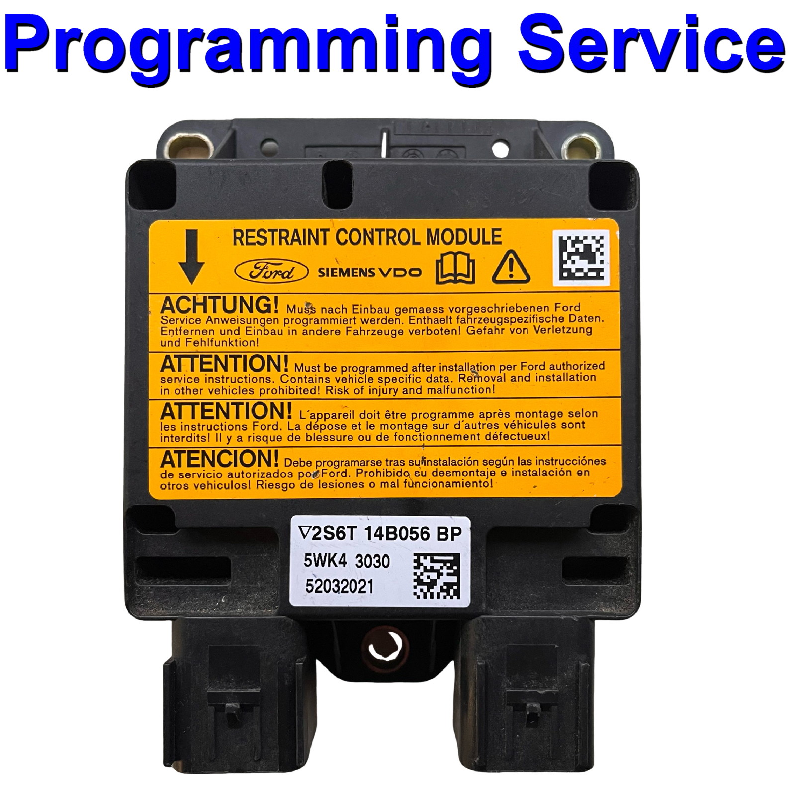 Ford Airbag Siemens ECU | 5WK43030 | 2S6T-14B056-BP | Programming / Reset / Repair Service