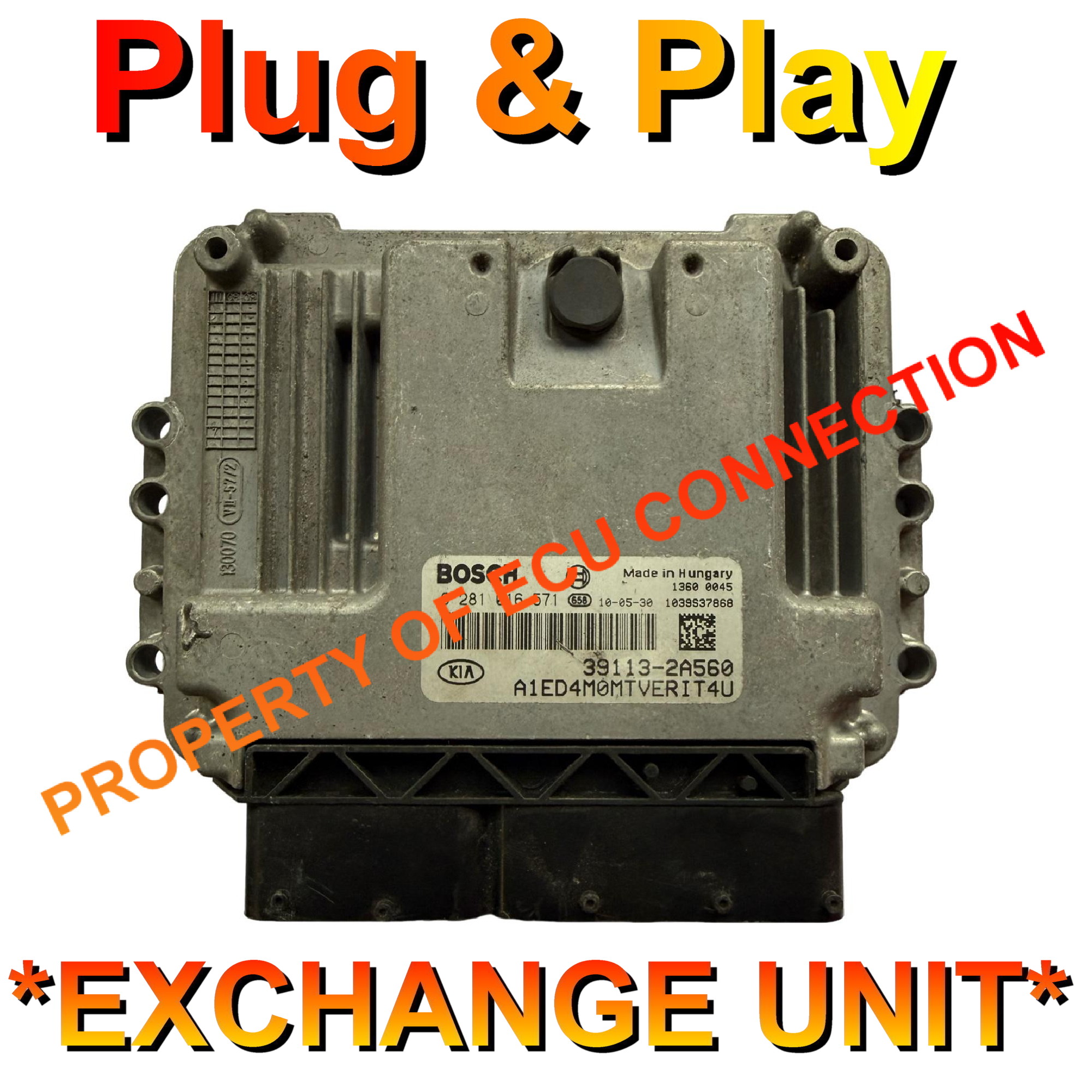 Kia Bosch ECU | EDC17C08 | 0281016571 | 39113-2A560 | Plug+Play Exchange unit