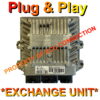 Peugeot Citroen ECU Siemens SID803A | 5WS40615A-T | HW9661642180 | SW9664287480 | Plug+Play Exchange unit