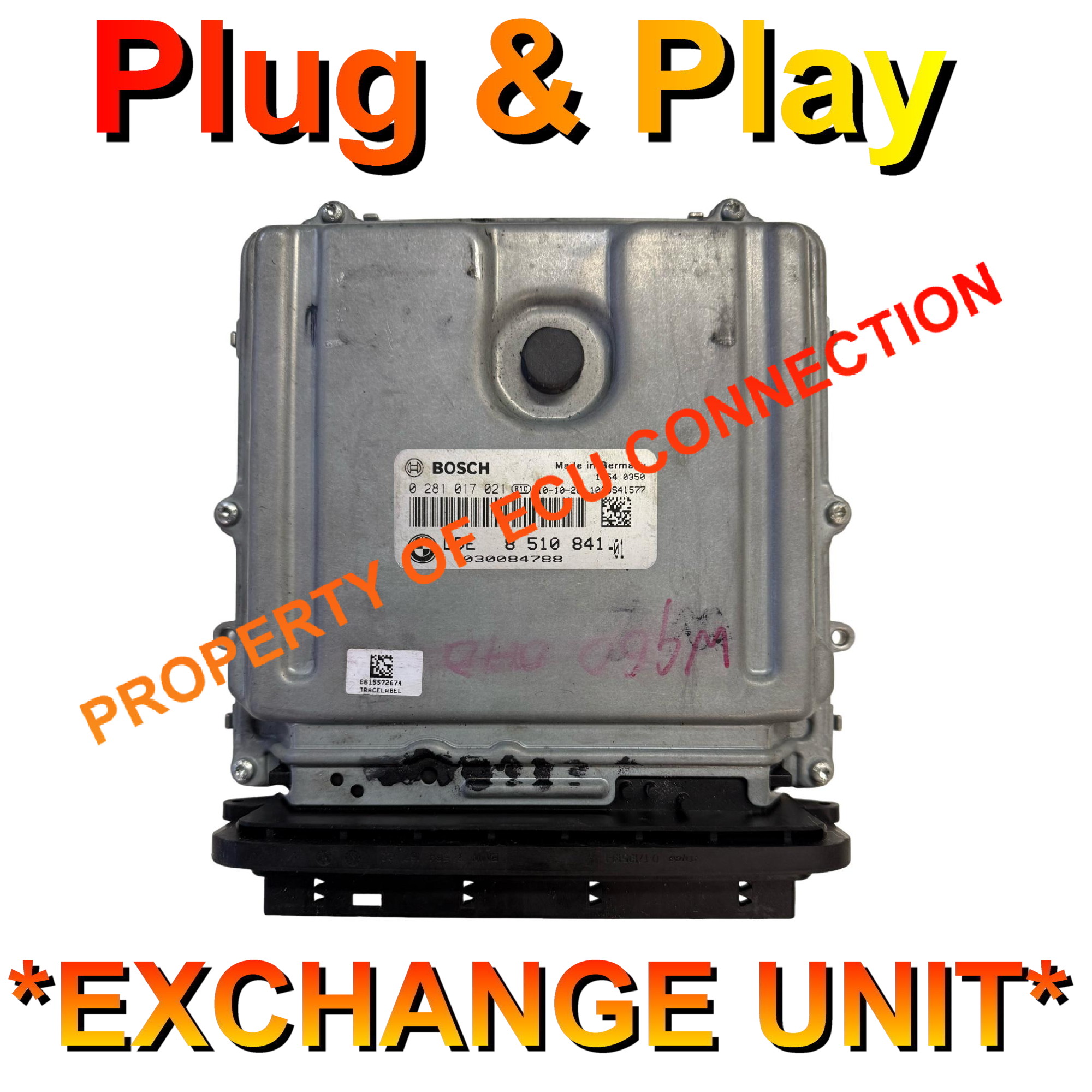 BMW Bosch ECU | EDC17CP45 | 0281017021 | DDE8510841 | Plug+Play Exchange unit