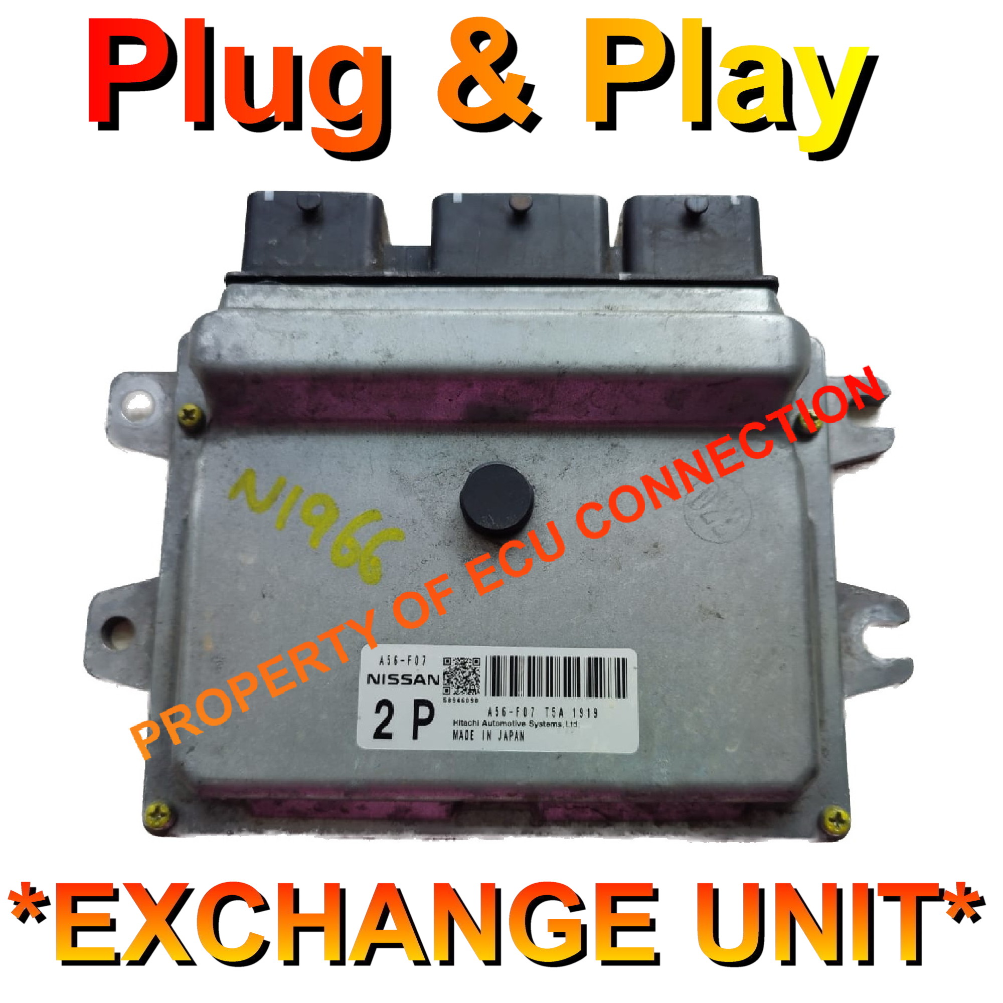 Nissan Hitachi ECU | A56-F07 | 2P | Plug+Play Exchange Unit