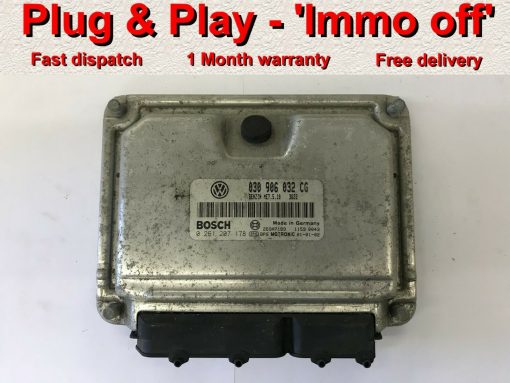 VW Polo 1.4 AUD ECU Bosch 0261207178 | 030906032CG | ME7.5.10 | *Plug & Play* Immo off 'Free running'