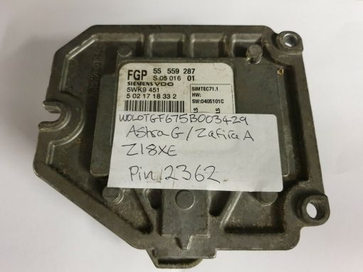 Vauxhall Opel Astra H Zafira B Z18XE ECU Siemens | 5WK9451 | 55559287 | SIMTEC 71.1 | *With PIN* Programming available - BY POST!