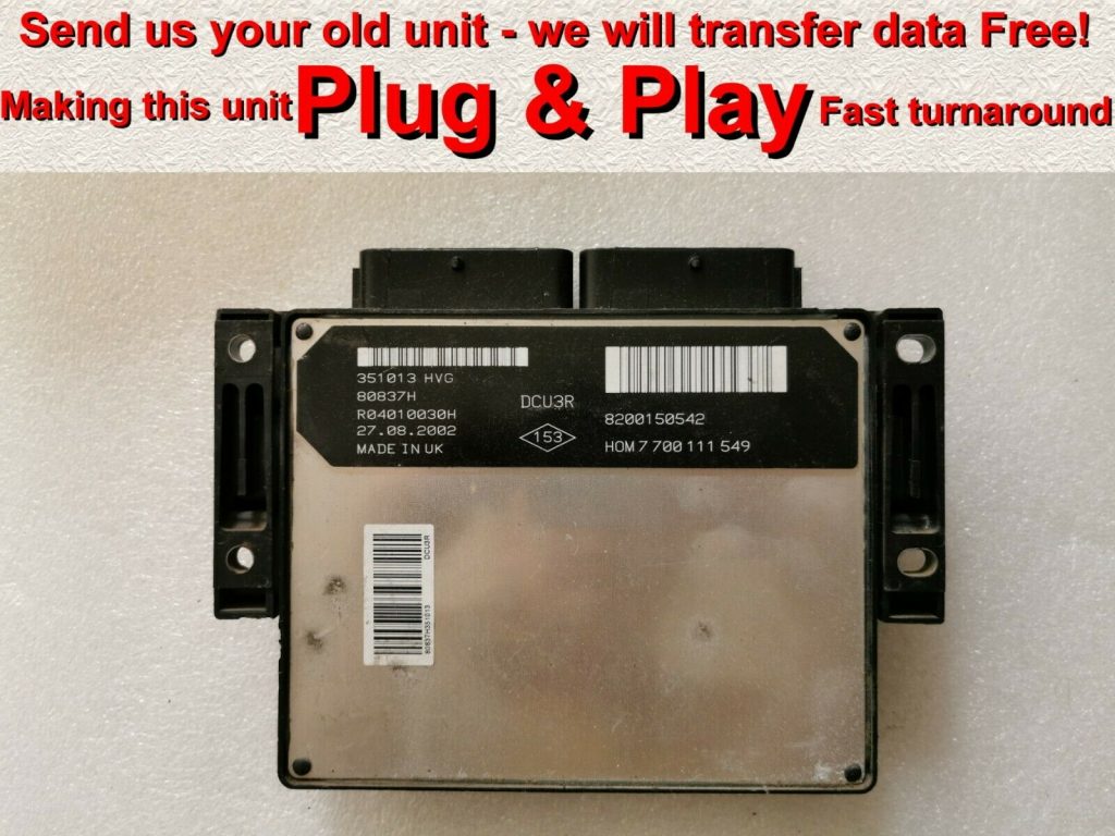 Calculateur Moteur (DCU) Décodé Pour Renault Kangoo 1.9D - Réf 8200150542 / HOM7700111549 - Occasion