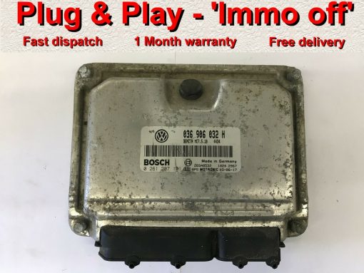 SEAT Leon VW 1.4 BCA ECU Bosch 0261207191 | 036906032H | ME7.5.10 | *Plug & Play* Immo off 'Free running'
