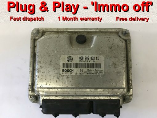 Seat Volkswagen ECU Bosch 0261204995 | 030906032B | *Plug & Play* Immo off 'Free running'
